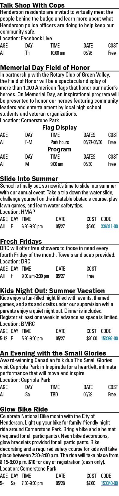 Talk Shop With Cops Henderson residents are invited to virtually meet the people behind the badge and learn more abou   