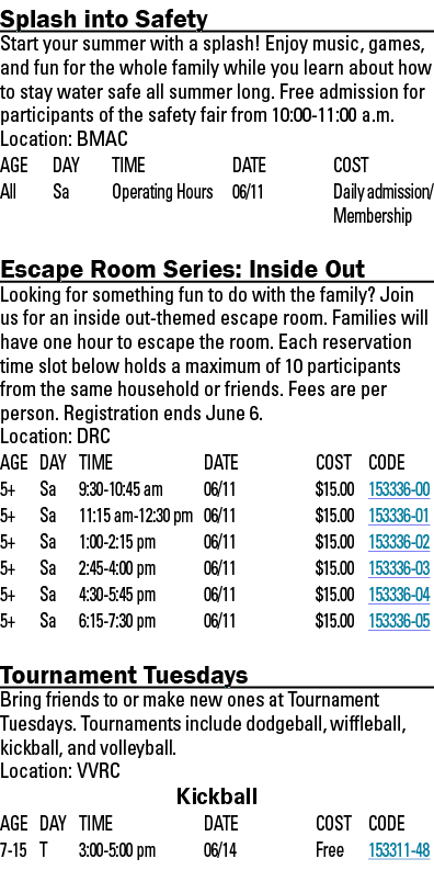 Splash into Safety Start your summer with a splash  Enjoy music, games, and fun for the whole family while you learn    