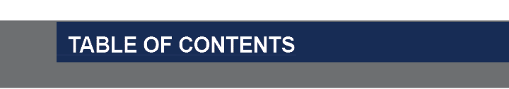  TABLE OF CONTENTS