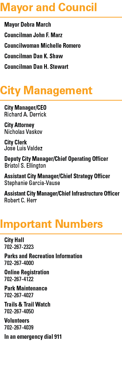 Mayor and Council Mayor Debra March Councilman John F  Marz Councilwoman Michelle Romero Councilman Dan K  Shaw Counc   